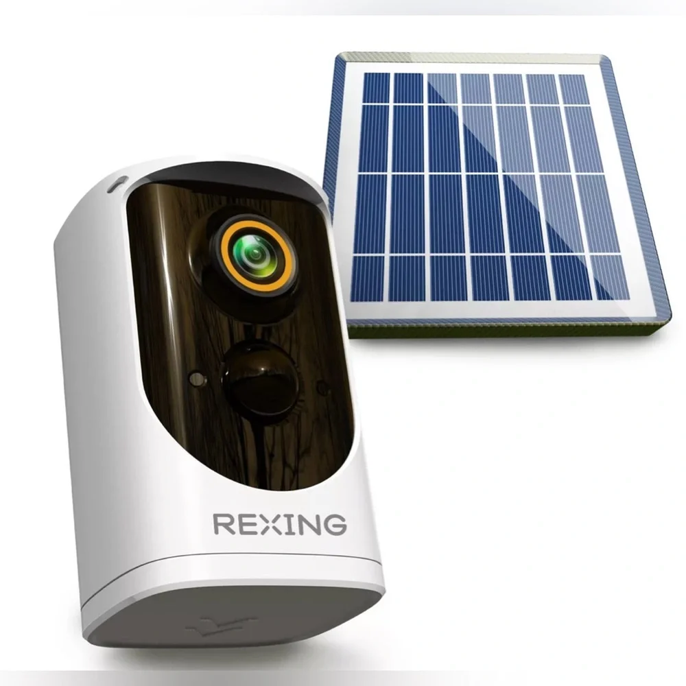Rexing HS01 Smart Home security camera with solar panel. New with tags.
